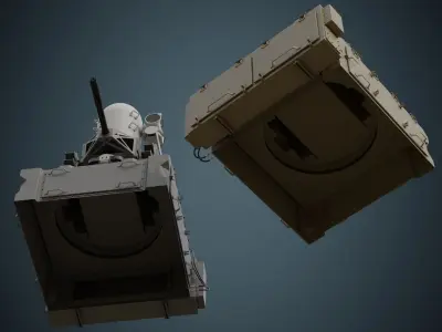 Cannon 1A Low-poly 3D model