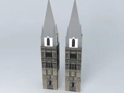 Twin towers Free 3D model