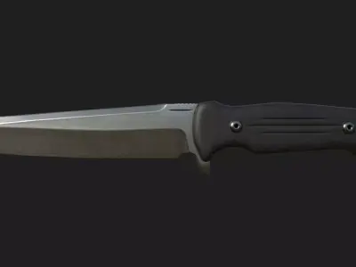 Tanto Knife - Game Ready - 4K PBR Low-poly 3D model