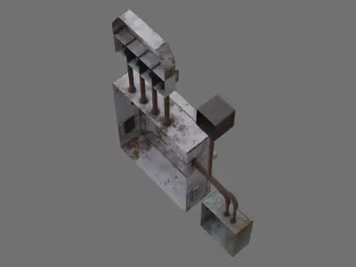 Fuse Box 1B Low-poly 3D model