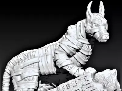 Mummy dog 3D print model