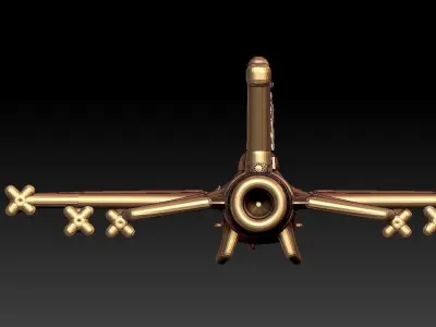 F16 Figher plane 3D print model