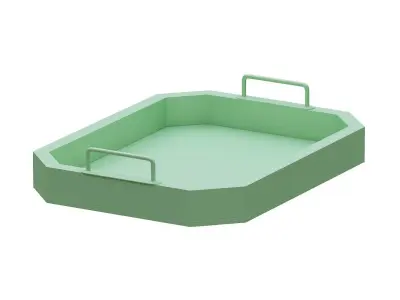 Plate  Low-poly 3D model