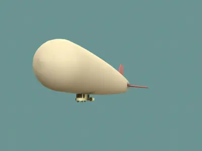 zeppelin  Low-poly 3D model