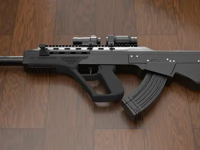 MALUK Ukrainian bullpup assault rifle 3D model