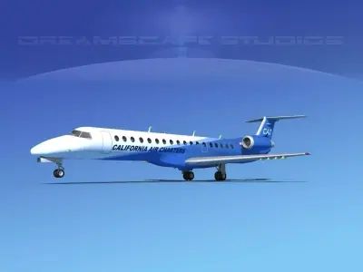 Embraer ERJ-145 California Air Charter 3D model