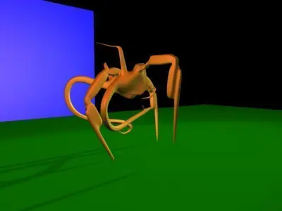 Spider Creature Rigged Low-poly 3D model