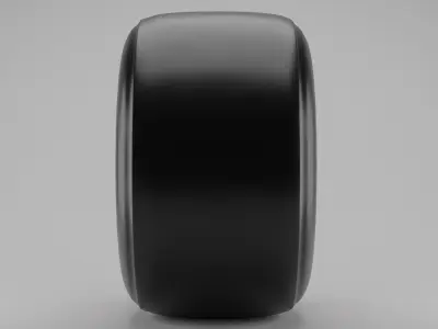 Formula One Slick Racing Tire with Rim  3D model