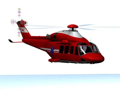 AW139 air ambulance 3D model