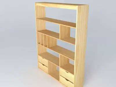 Pine furniture separation Free 3D model