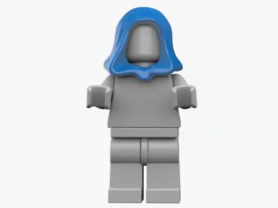 Lego Hoodie Hat with Minifigure 3D model
