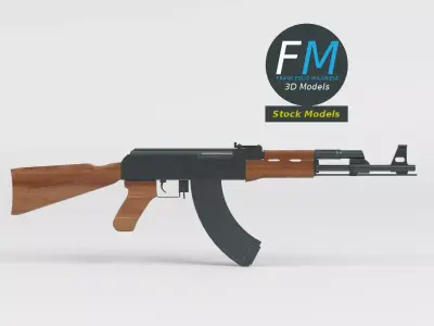 Stylized Assault Rifle 3D model