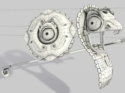 Fantasy MOTU Custom Lizard Armor Set 3D model