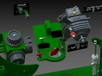 F6F Hellcat complete cockpit 1-4 scale 3D print model