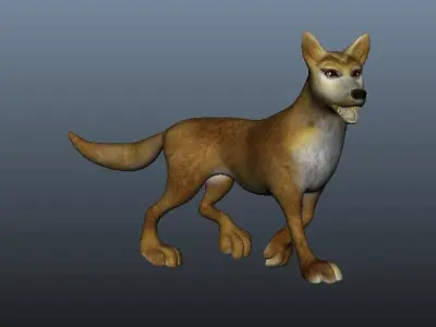 Cartoon Fox animal suitable for Ar VR Mammal 3D model