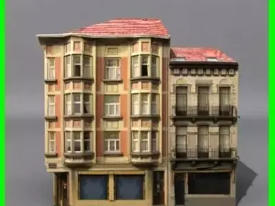 Low Poly Building 04 3D model