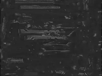 Futuristic Laser Rifle 3D Model Cyberpunk Sniper Weapon Low-poly 3D model
