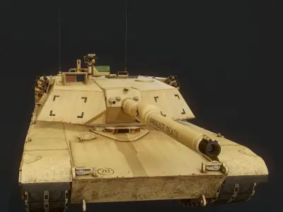 M1 Abrams Low-poly 3D model