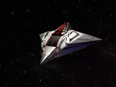 cosmic shuttle Low-poly 3D model