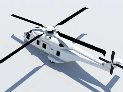 NH90 static blank Low-poly 3D model