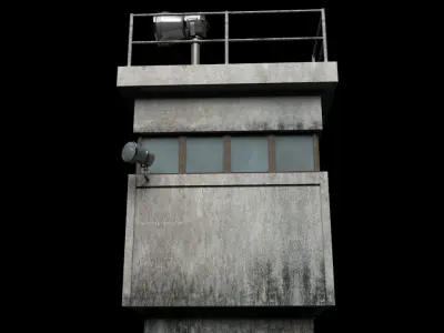 Berlin Wall Guard Tower v2 3D model