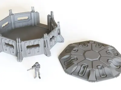 Sci fi Bunker for tabletop scenery 3D print model