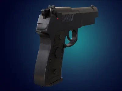 Beretta M9 Pistol 3D model