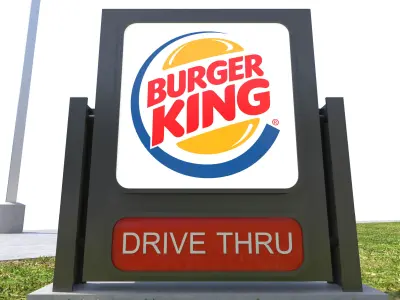 Retail-050 Burger King-005 With Site 3D model