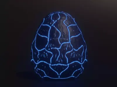 Dragon Egg Low-poly 3D model