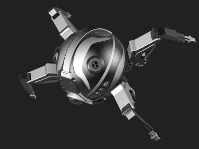 Robot Insect with claws 3D model