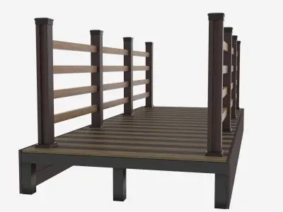 Fence Deck 3D model
