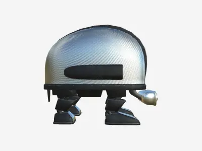 Turtleback Robot J09 Aluminum - SciFi Character Design Low-poly 3D model