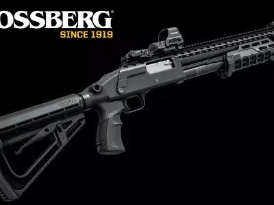 Shotgun Mossberg - Model and Textures Low-poly 3D model Free low-poly 3D model