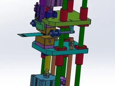 Flexible circuit board thermoforming machine Low-poly 3D model
