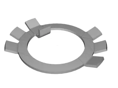 Locking tab washer 3D model
