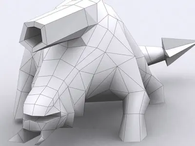 3DRT - Warbeast Monster - Sniper Low-poly 3D model