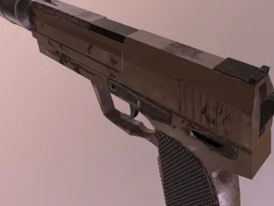 USP-S Sand Low-poly 3D model