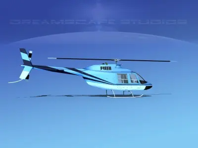 Bell 206 Jet Ranger V09 3D model