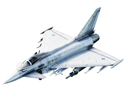Eurofighter Typhoon EF-2000 Low-poly 3D model