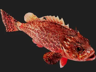 Scorpionfish Low-poly 3D model