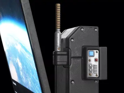 Sci-fi Wall Monitor PBR 3D model