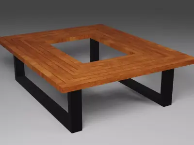 Garden Bench Low-poly 3D model shop