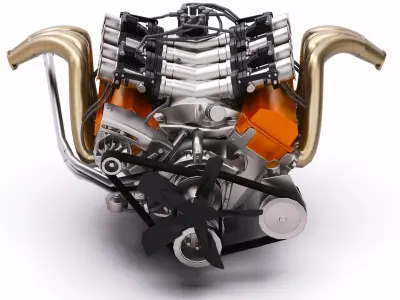 Chevrolet Camaro Z28 LS Custom V8 Low-poly 3D model