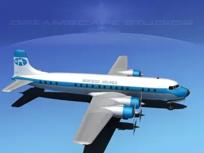 Douglas DC-7C Montego 3D model