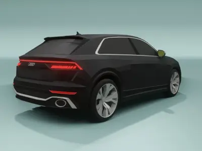 Audi Q8 RS low poly 3D model Low-poly 3D model