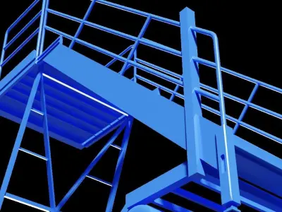 Non-Motorized Airstairs 3D model