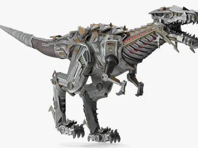 Robotic Dinosaur Rigged for Maya 3D model