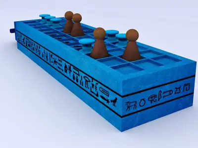 Ancient Egyptian Game of Senet 3D model