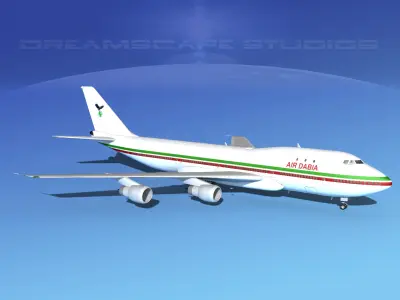 Boeing 747-100 Jumbo Jet Air Dabia 3D model