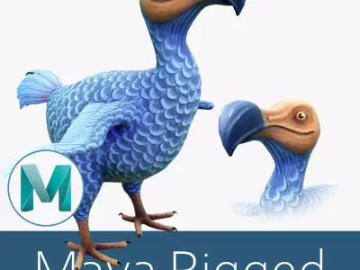 Dodo bird Low-poly 3D model